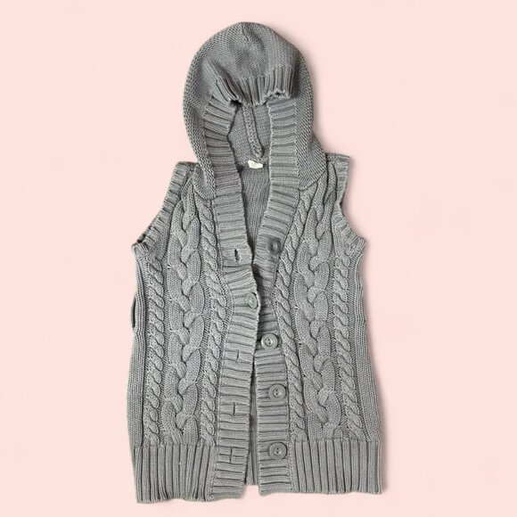 Women Hooded Sweater Vest - Picture 3 of 5